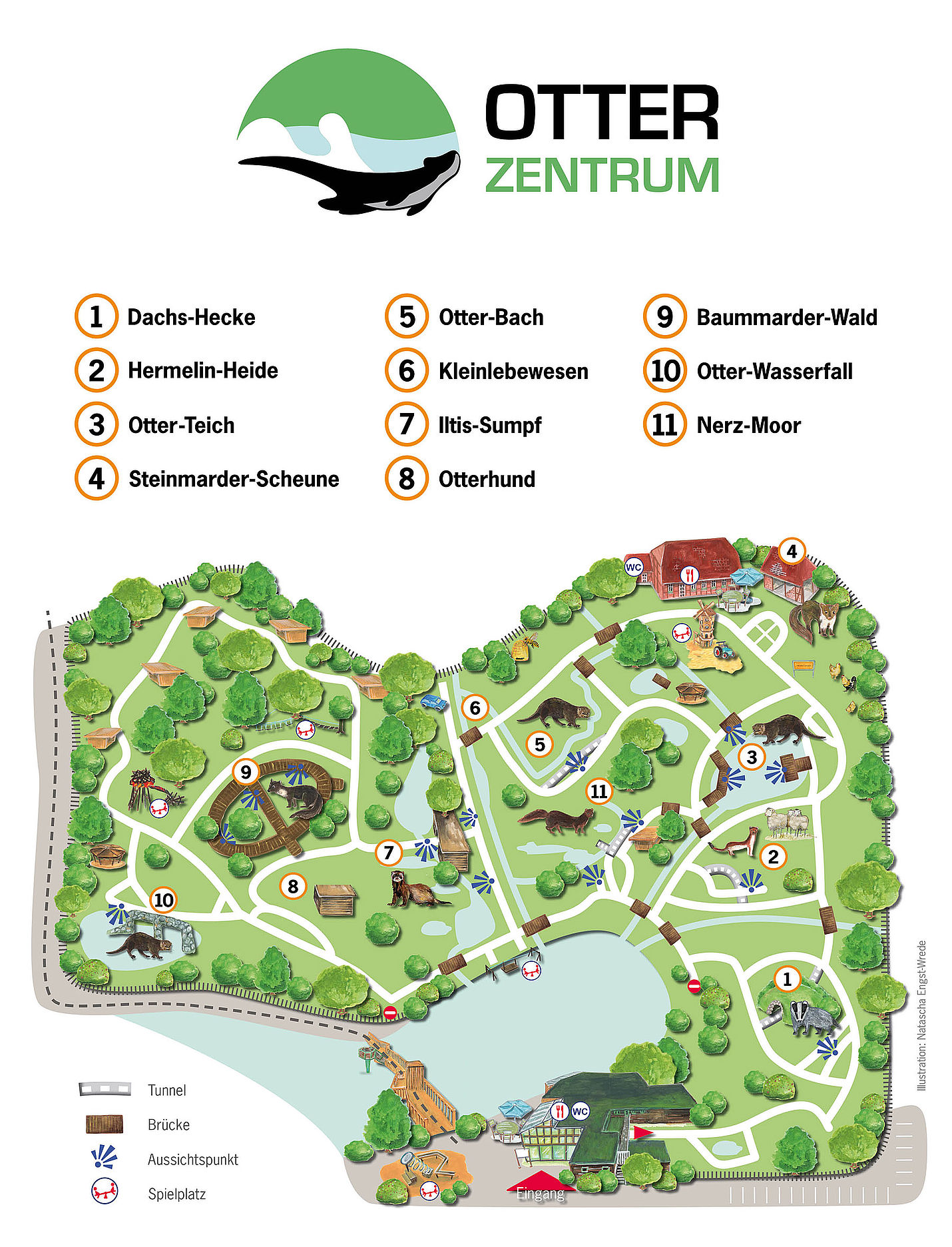 Parkplan Tierpark & Wildpark OTTER-ZENTRUM